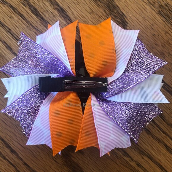 1st Halloween Bottle Cap Image Deluxe Bow   HANDMADE - Picture 3 of 3